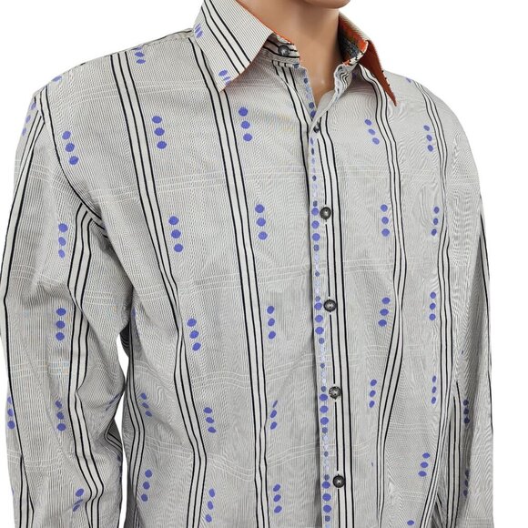 Robert Graham Cotton/Silk Accent Button-Up Shirt, Men's Large - Picture 1 of 12